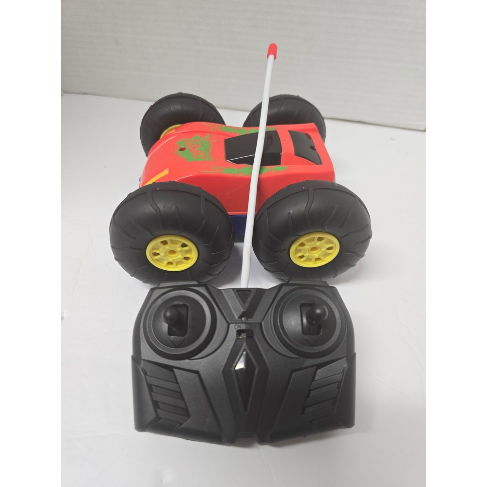 Double Sided RC Stunt Car Red Blue 2-in-1 Flip Remote Control Vehicle Lights